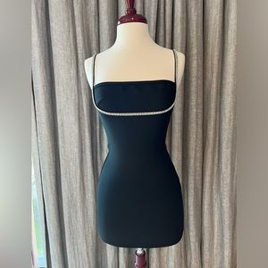 Superdown Polly bodycon mini dress with rhinestone straps